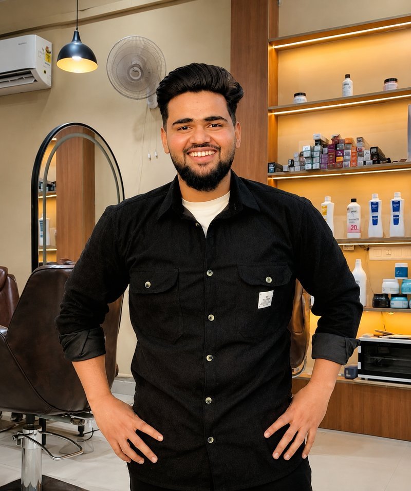 Portrait of Bibek Sabharwal, stylist at Rajshree Oasis